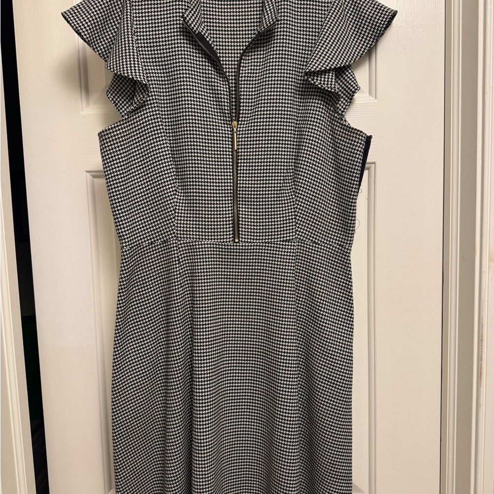 Rachel Zoe Monochrome Checkered Work Dress